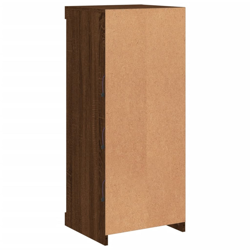 vidaXL barna tölgy színű tálalószekrény LED-ekkel 41 x 37 x 100 cm