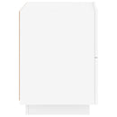 vidaXL fehér szerelt fa éjjeliszekrény LED-fényekkel