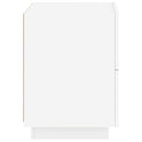 vidaXL 2 db fehér szerelt fa éjjeliszekrény LED-fényekkel