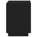 vidaXL fekete szerelt fa tálalószekrény LED-fényekkel