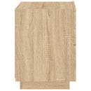 vidaXL sonoma tölgy színű szerelt fa éjjeliszekrény LED-fényekkel