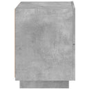 vidaXL betonszürke szerelt fa éjjeliszekrény LED-fényekkel