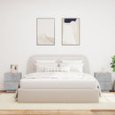 vidaXL 2 db betonszürke szerelt fa éjjeliszekrény LED-fényekkel