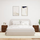 vidaXL 2 db barna tölgyszínű szerelt fa éjjeliszekrény LED-fényekkel