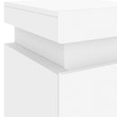 vidaXL 2 db fehér éjjeliszekrény LED-világítással 35 x 39 x 55 cm