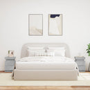 vidaXL 2 db betonszürke éjjeliszekrény LED-világítással 35x39x55 cm