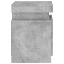 vidaXL 2 db betonszürke éjjeliszekrény LED-világítással 35x39x55 cm