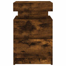 vidaXL 2 db sonoma tölgy színű éjjeliszekrény LED-ekkel 35x39x55 cm