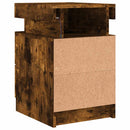 vidaXL 2 db sonoma tölgy színű éjjeliszekrény LED-ekkel 35x39x55 cm