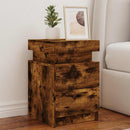 vidaXL 2 db sonoma tölgy színű éjjeliszekrény LED-ekkel 35x39x55 cm