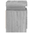vidaXL 2 db szürke sonoma színű éjjeliszekrény LED-ekkel 35x39x55 cm