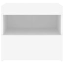 vidaXL 2 db fehér műfa éjjeliszekrény LED-fényekkel 50x40x45 cm