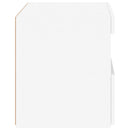 vidaXL 2 db fehér műfa éjjeliszekrény LED-fényekkel 50x40x45 cm