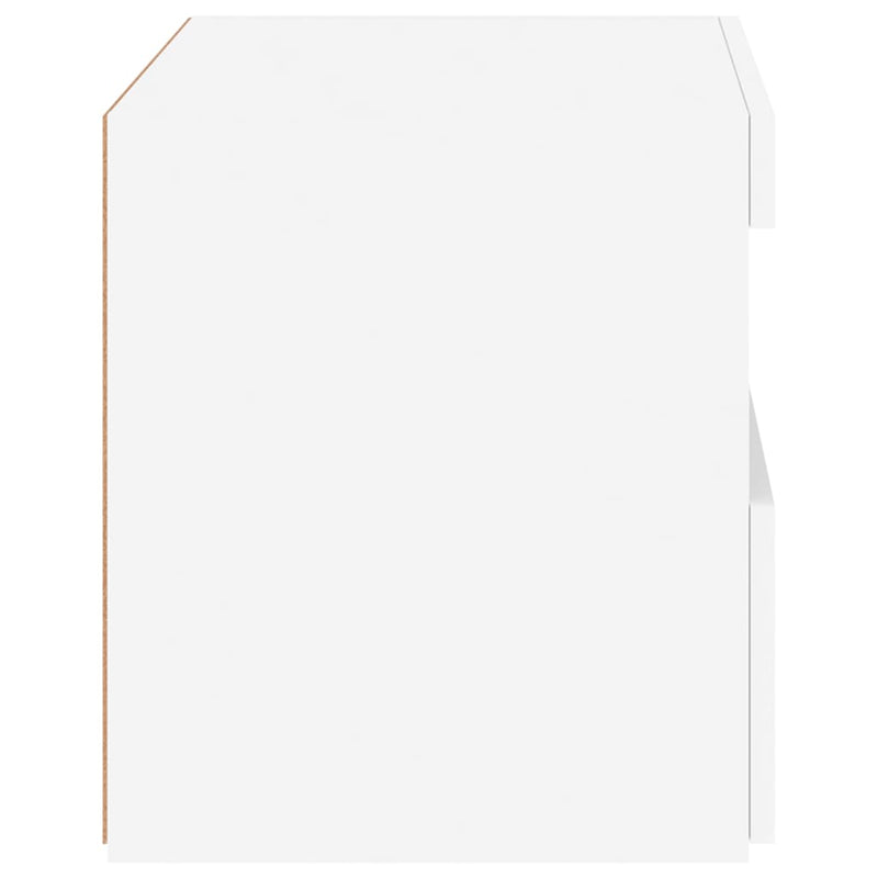 vidaXL 2 db fehér műfa éjjeliszekrény LED-fényekkel 50x40x45 cm