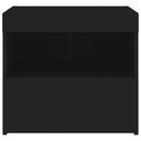vidaXL fekete éjjeliszekrény LED-világítással 50 x 40 x 45 cm