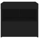 vidaXL fekete éjjeliszekrény LED-világítással 50 x 40 x 45 cm