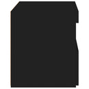 vidaXL 2 db fekete műfa éjjeliszekrény LED-fényekkel 50x40x45 cm
