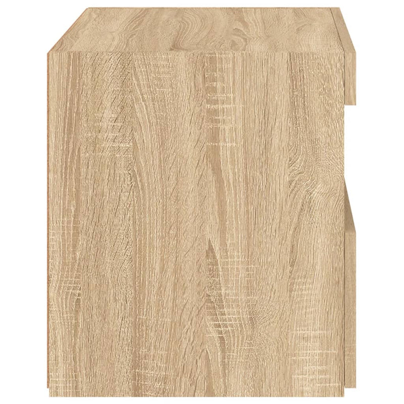 vidaXL sonoma tölgy színű éjjeliszekrény LED-ekkel 50 x 40 x 45 cm