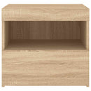 vidaXL 2 db sonoma tölgy színű éjjeliszekrény LED-ekkel 50x40x45 cm