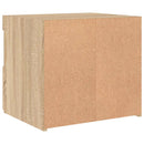 vidaXL 2 db sonoma tölgy színű éjjeliszekrény LED-ekkel 50x40x45 cm