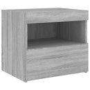 vidaXL szürke sonoma éjjeliszekrény LED-világítással 50 x 40 x 45 cm