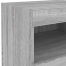 vidaXL 2 db szürke sonoma színű éjjeliszekrény LED-ekkel 50x40x45 cm
