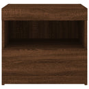 vidaXL 2 db barna tölgy színű éjjeliszekrény LED-ekkel 50x40x45 cm