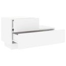 vidaXL fehér éjjeliszekrény LED-világítással 70 x 36 x 40,5 cm