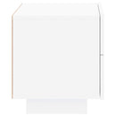 vidaXL fehér éjjeliszekrény LED-világítással 70 x 36 x 40,5 cm