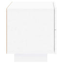 vidaXL fehér éjjeliszekrény LED-világítással 70 x 36 x 40,5 cm
