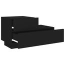 vidaXL fekete éjjeliszekrény LED-világítással 70 x 36 x 40,5 cm