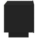 vidaXL fekete éjjeliszekrény LED-világítással 70 x 36 x 40,5 cm