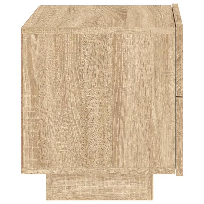 vidaXL sonoma tölgy színű éjjeliszekrény LED-ekkel 70 x 36 x 40,5 cm