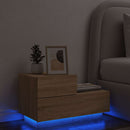 vidaXL sonoma tölgy színű éjjeliszekrény LED-ekkel 70 x 36 x 40,5 cm