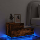 vidaXL füstös tölgy színű éjjeliszekrény LED-fényekkel 70x36x40,5 cm
