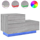 vidaXL szürke sonoma éjjeliszekrény LED-világítással 70 x 36 x 40,5 cm