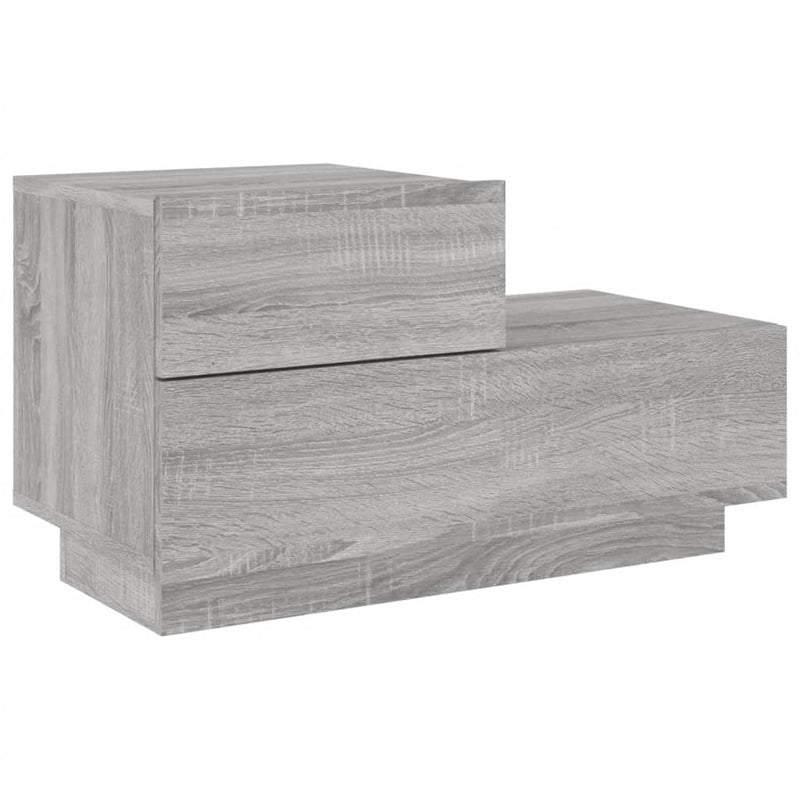 vidaXL szürke sonoma éjjeliszekrény LED-világítással 70 x 36 x 40,5 cm