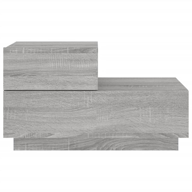 vidaXL szürke sonoma éjjeliszekrény LED-világítással 70 x 36 x 40,5 cm
