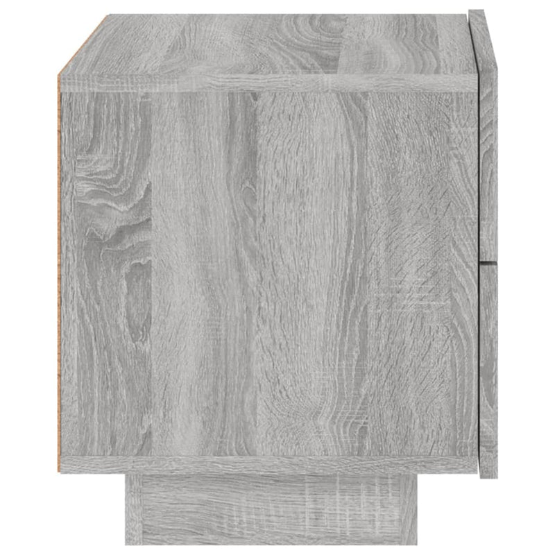 vidaXL szürke sonoma éjjeliszekrény LED-világítással 70 x 36 x 40,5 cm