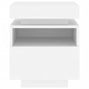 vidaXL fehér éjjeliszekrény LED-világítással 40 x 39 x 48,5 cm