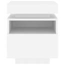 vidaXL fehér éjjeliszekrény LED-világítással 40 x 39 x 48,5 cm