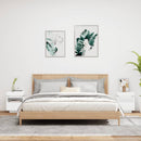 vidaXL 2 db fehér műfa éjjeliszekrény LED-fényekkel 40x39x48,5 cm