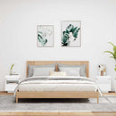 vidaXL 2 db fehér műfa éjjeliszekrény LED-fényekkel 40x39x48,5 cm