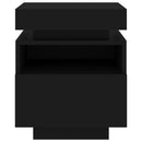 vidaXL fekete éjjeliszekrény LED-világítással 40 x 39 x 48,5 cm