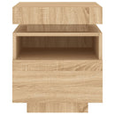 vidaXL sonoma tölgy színű éjjeliszekrény LED-ekkel 40 x 39 x 48,5 cm