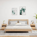 vidaXL 2 db sonoma tölgy éjjeliszekrény LED-fényekkel 40x39x48,5 cm