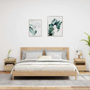 vidaXL 2 db sonoma tölgy éjjeliszekrény LED-fényekkel 40x39x48,5 cm