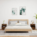 vidaXL 2 db sonoma tölgy éjjeliszekrény LED-fényekkel 40x39x48,5 cm