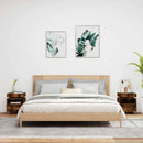 vidaXL 2 db sonoma tölgy éjjeliszekrény LED-fényekkel 40x39x48,5 cm