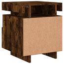 vidaXL 2 db sonoma tölgy éjjeliszekrény LED-fényekkel 40x39x48,5 cm
